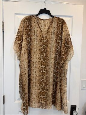 NWT Brown Snake-Print Reptile Pattern Pet Reptile Accessory Cover
